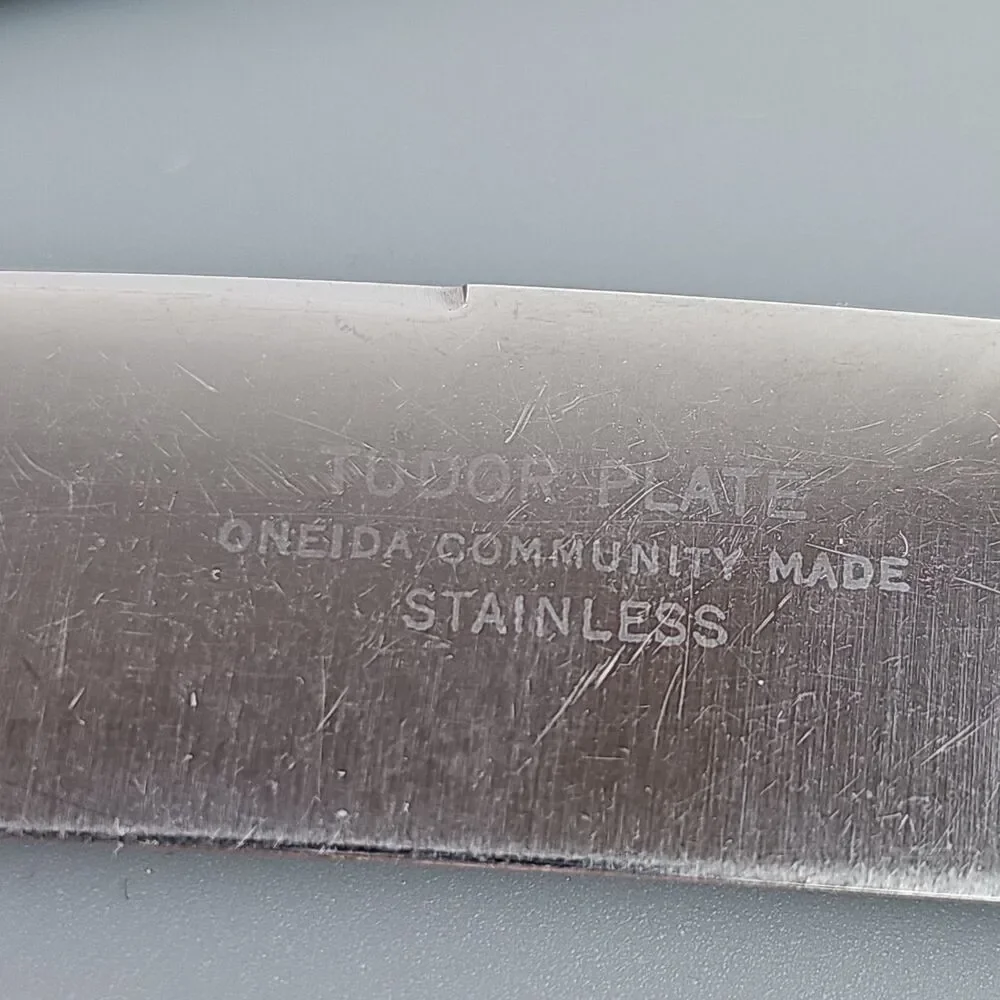 Vintage Oneida Lady Grace 1933 Tudor Silverplate 18 Pc Flatware Set Monogram J